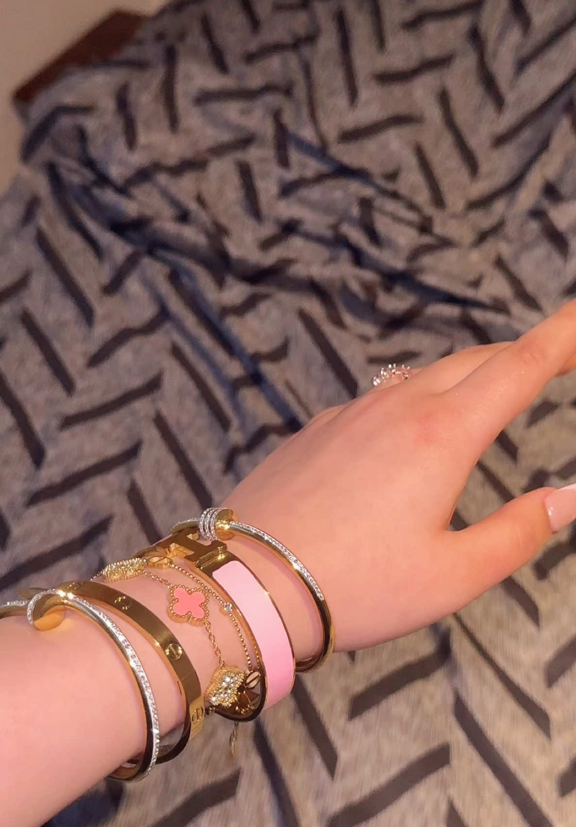 All stacks are now available to shop! Dm us on insta if interested 🫶🏻. #fyp #jewellery #jewelry #viral #trending #aesthetic #bracelet #hermes #goldjewelry #outfitinspo #girlythings #pink #OOTD #accessories 