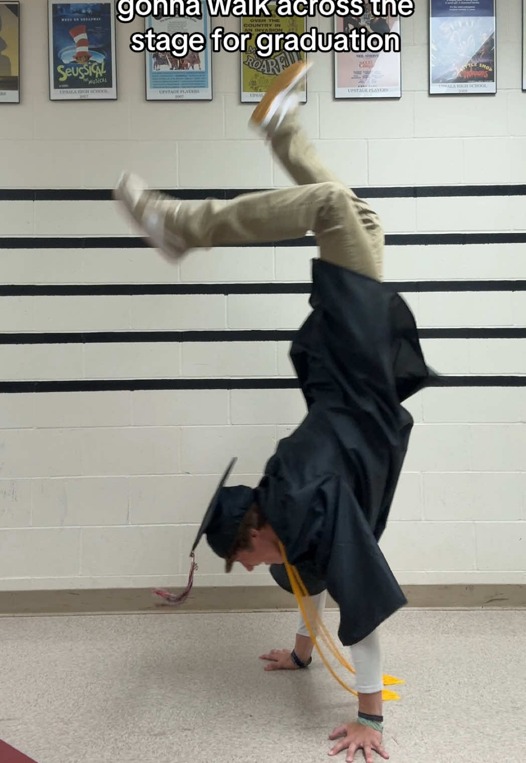 I think we got it 😭 #graduation #senior #practice #funny #relatable #walk #fyp #viral 