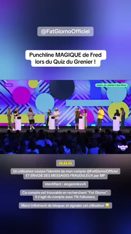Punchline MAGIQUE de Fred lors du Quiz du Grenier !