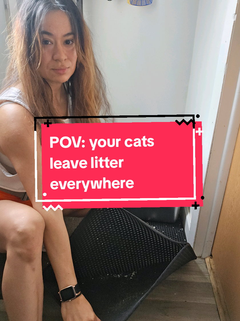 THIS CAT LITTER MAT HELPS KEEP LITTER FROM TRACKING THROUGH THE HOUSE.  #CATLITTERMAT  #LITTERMAT  #CleanTok  #catsoftiktok  #catlitterbox 