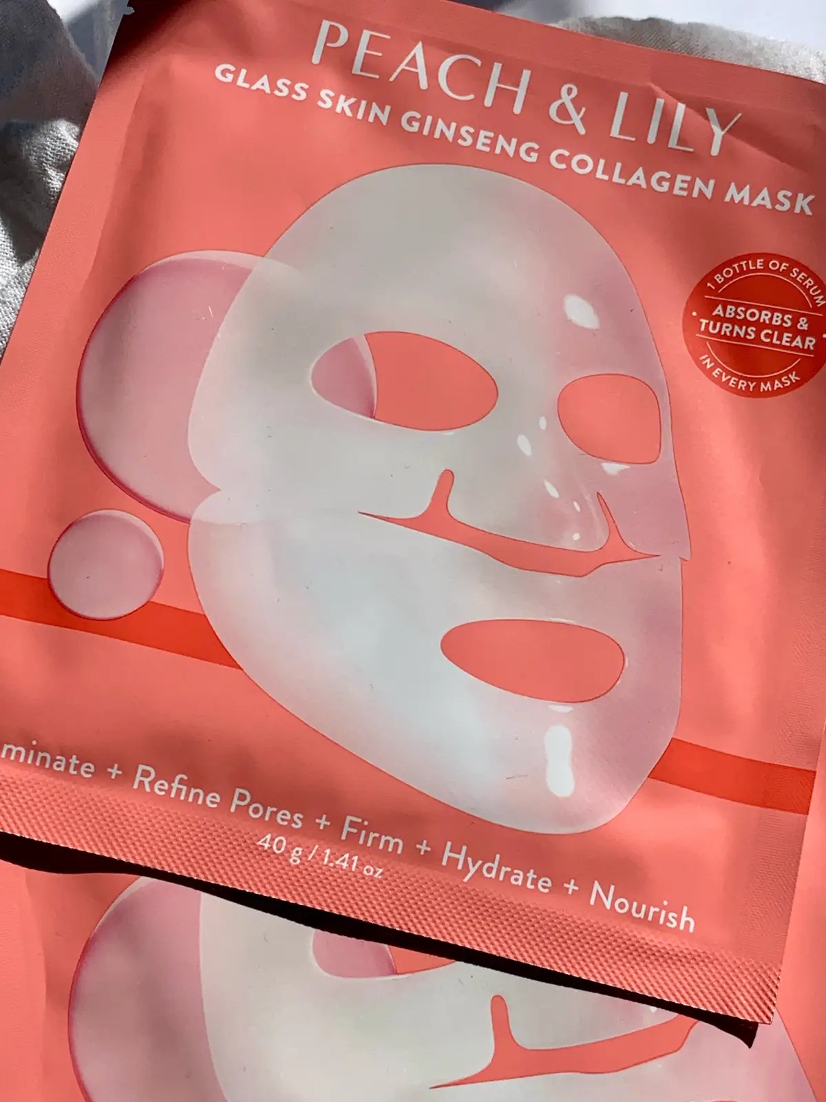 #pr 🍑 Looking for a glass skin solution? Peach & Lily has one, and better yet you can use it 3 ways - The Glass Skin Ginseng Collagen Gel Mask * A quick 30 minutes for that instant plump glass skin * 3 hours for a more intense treatment * Overnight for amazing skin the next morning.  The mask turns from white to clear as the actives absorb into your skin. What are those actives you ask? * 55,000 ppm vegan collagen complex * Fermented extracts & lipids * 9 peptides & Hyaluronic acid complex * 2% Niacinamide  * 2% Ginseng extract * Centella  This amazing combo will smooth, nourish, soften, soothe, brighten, hydrate and plump It’s so comfortable on and I’m loving these masks! Another reason that Peach & Lily is the place to go for glass skin! Gifted by @Peach & Lily  #peachandlily #glassskin #radiantskin #ginseng #facemask #gelmask #collagen 