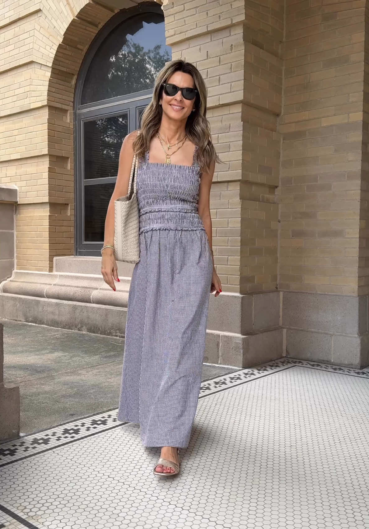 The perfect summer dress has restocked but selling quickly!! Shop in bio and pinned in comments. Don't wait if you love it. Sizing details included in the link #summerdress #midlifewomen #summeroutfits