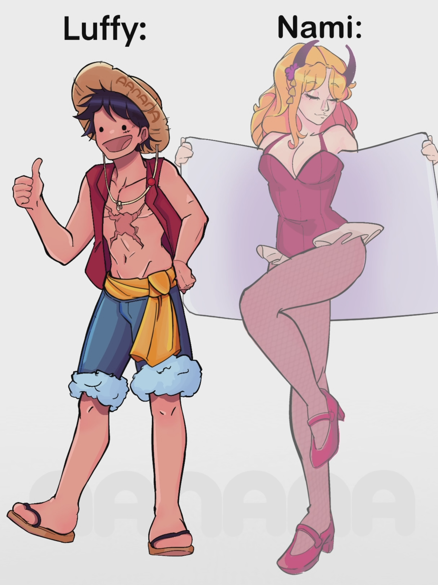 Hoping this one doesn't get taken again. Nami vs Luffy's outfits | Nami really Sabrina Carpenter core #anime #animation #onepiece #luffy