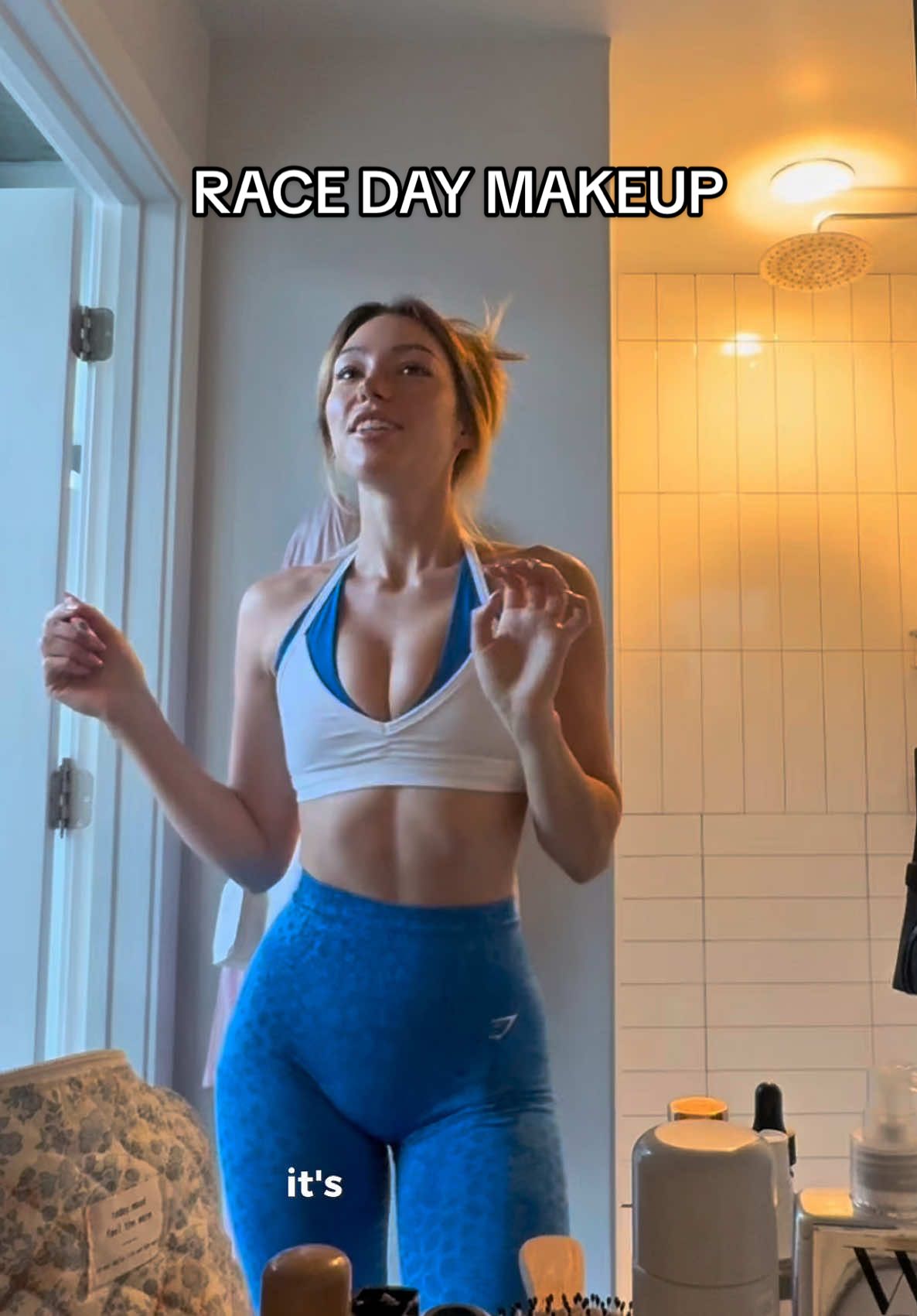 Replying to @Nanychavez21 long in depth GRWM before my race 🏁🤍🤝🏼 products used: @rhode skin glazing milk + blush in freckle  @milkmakeup grip primer  @Hourglass Cosmetics veil hydrating skin tint  @Elf hydrating camo concealer  @Ulta Beauty cool toned contour stick  @Patrick Ta Beauty major headlines double take blush in she’s that girl  @tart cosmetics brown liner @Maybelline NY build a brow in deep brown  @essence.cosmetics.my mascara  @L’Oréal Paris infallible matte resistance in wedding night 🤍🤍🤍 #makeuptutorial #runningmakeup #Running 