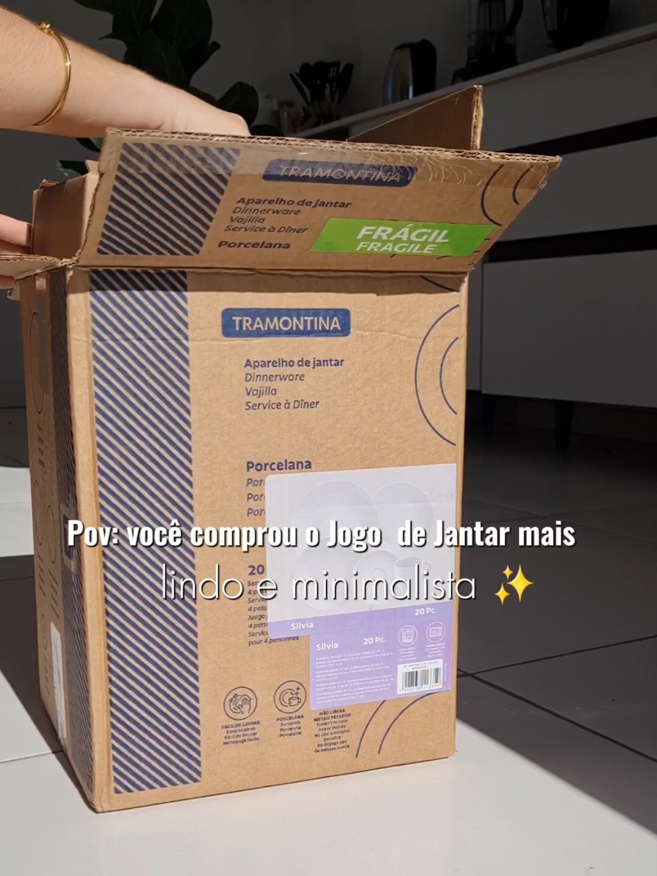 Jogo de jantar completo tramontina 20 peças lindas e super clean ✨️🤍 comenta 