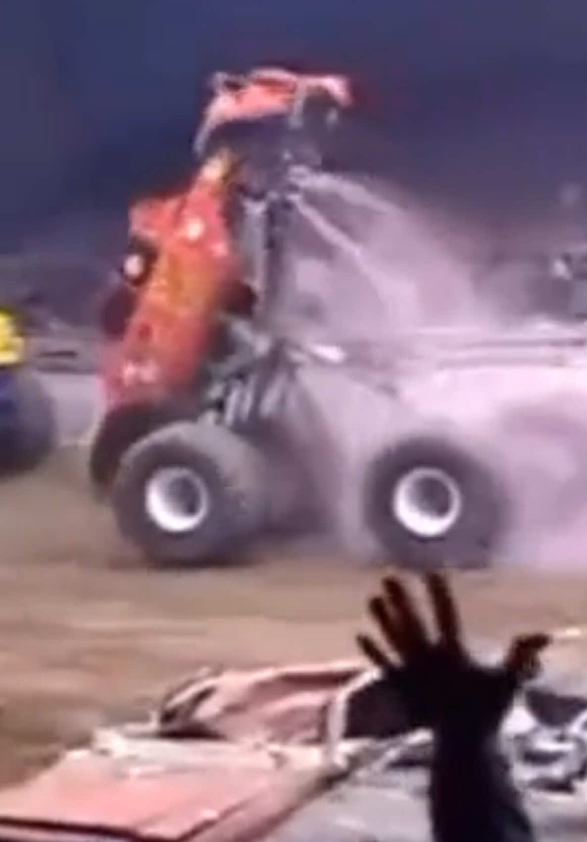 Typical Tuesday! Throwback to one of the worst crashes I’ve seen #monstertrucks #trucks #carcrash 