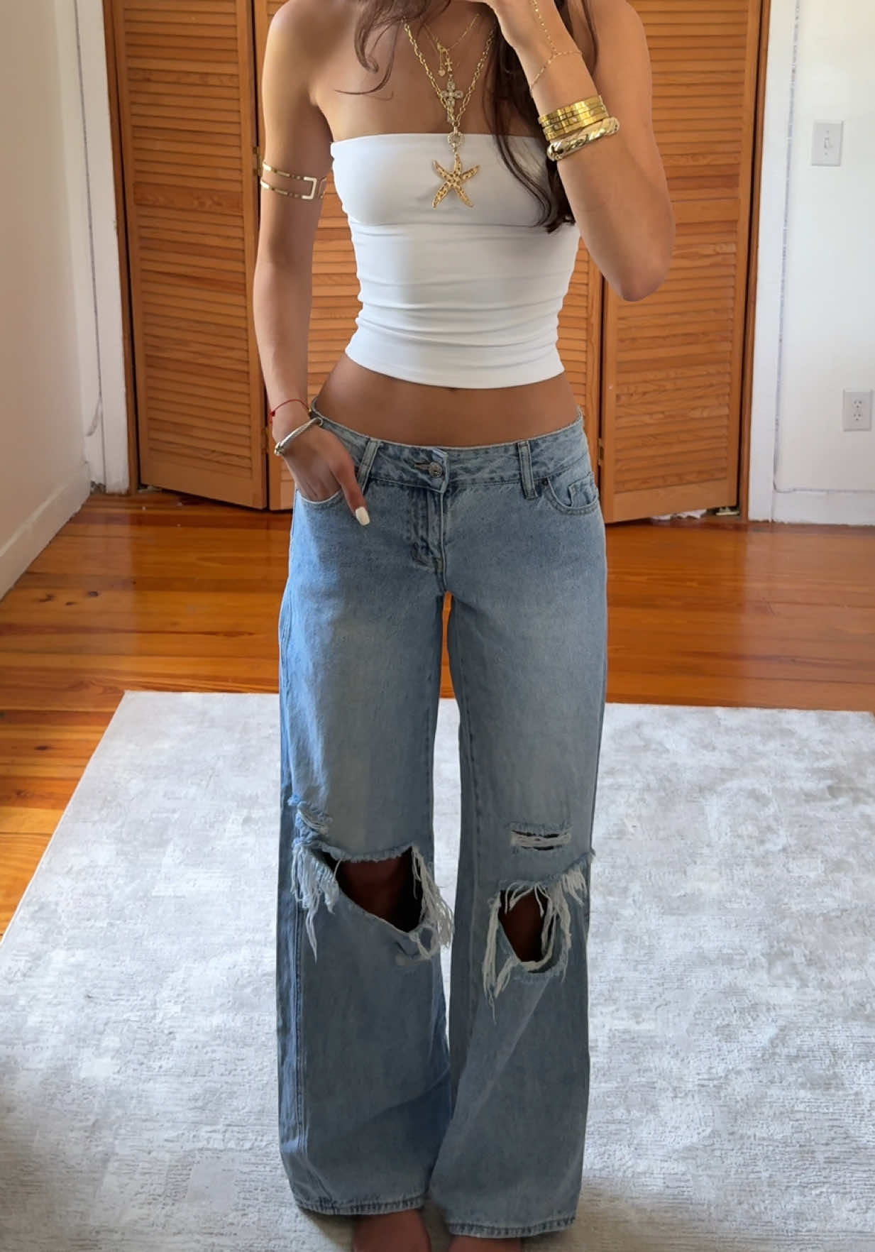 One of my favorite ripped jeans!! #fyp #outfitinspo #pacsun #review #pacsundenim #pacsunjeans #viraljeans #fashion #jeans #rippedjeans 