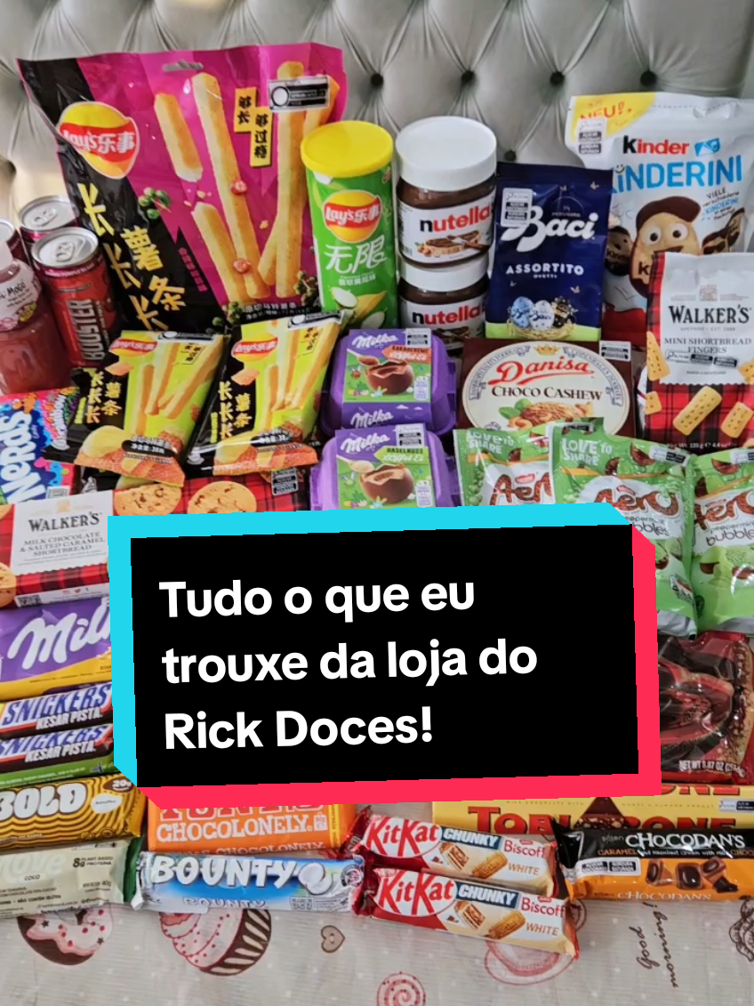 Mostrando as minhas comprinhas no @Rickdocesoficial  😊 Quem compra pelo site, tem desconto com o cupom: KFD Lembrando que os estoques da loja e do site são diferentes! Se pudessem escolher 3 itens, quais seriam? *p u b l 1 #doce #docinho #guloseimas #sobremesa #chocolate #chocolateimportado #rickdoces 