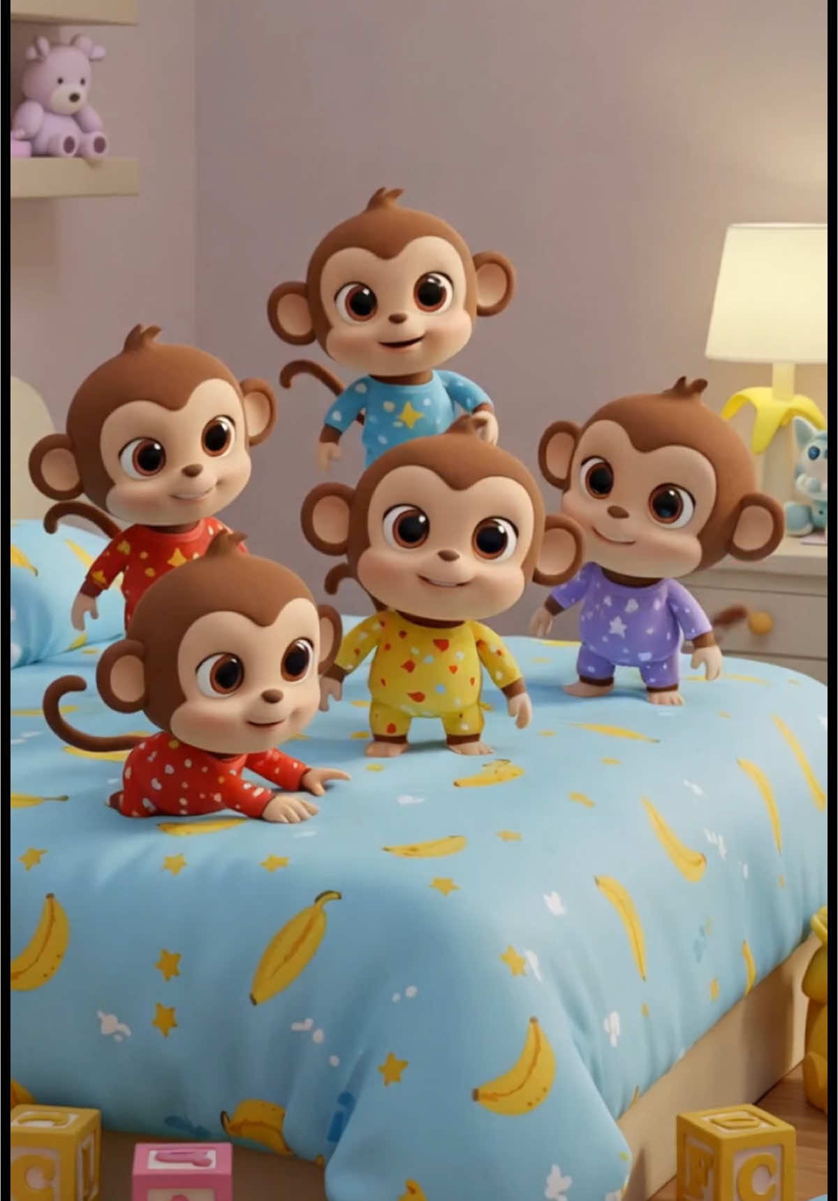 5 Little Monkeys - Nursery Rhymes.  #nurseryrhymes #nurseryrhyme #kidssongs #babysongs #kidsmusic #songforkids #preschoolmusic #cocomelon #nurseryrhymesong #nurseryrhymescollection #baby #cutebaby #toddler #toddlermusic #kidsoftiktok #tiktokkids #kindergarten #preschool #learningthroughplay #earlychildhood #foryou #fyp #viral #trending #reels #youtube #clip #animation #musicforkids #education #fivelittlemonkeys #fivemonkeys #5littlemonkeys #cocomelonvideos #cocomelonbaby #cocomelonbaby 