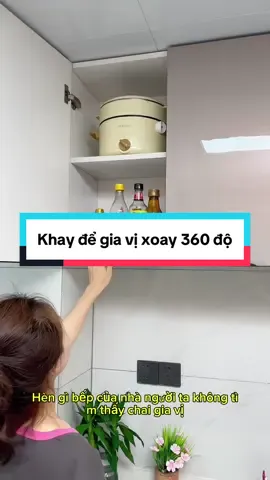 Khay để gia vị xoay 360 độ #giadungthongminh #giadungtienich #nộitrợ #fyp #khaydegiavixoay360 