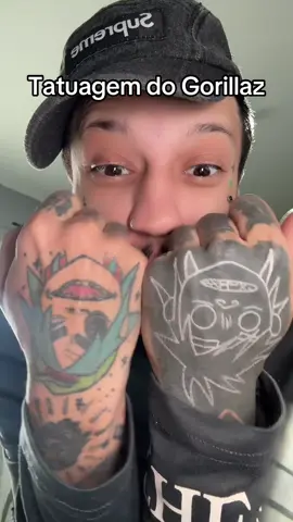 Tatuagem do gorillaz #gorillaz #leozinbeats #tatuagem #tattoo 
