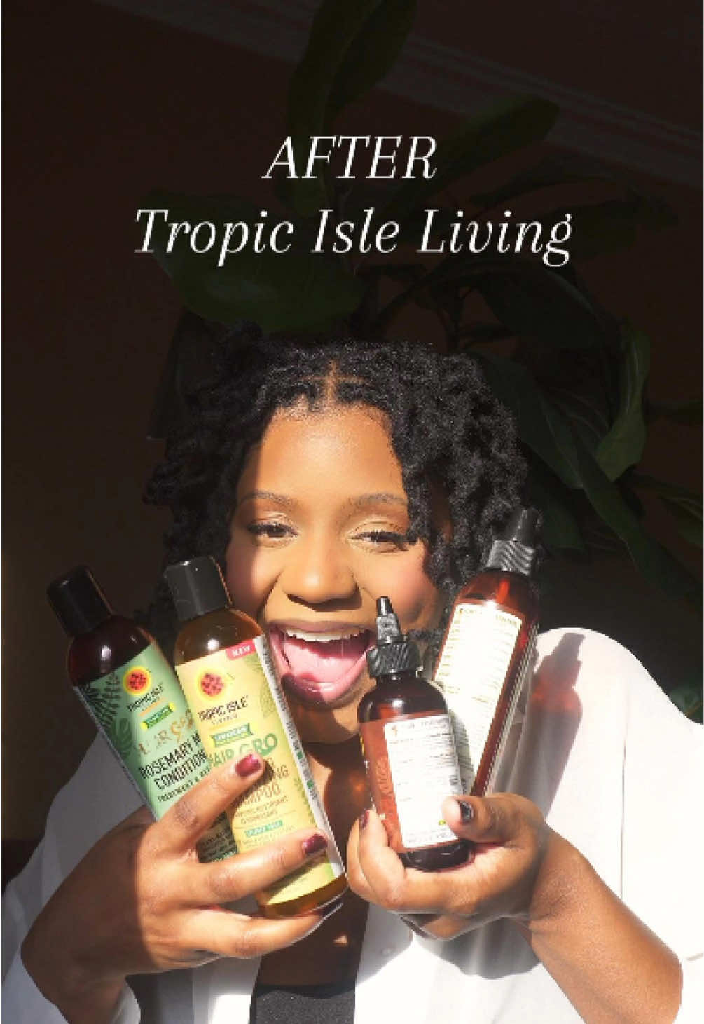 The before and after goes crazyyyyy 🤎 😝 What YALL think? 👀 Products: @tropicisleliving -Hair Gro cleansing Shampoo -Rosemary mint conditioner  -Batana Leave in Mist  -Batana hair growth oil  #HealthyLocs #Sponsored #LocStyles #TropicIsleLiving #Partner @Tropic Isle Living 