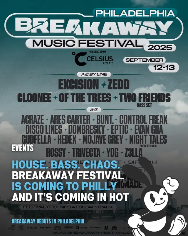 Bass heads, house heads, party people! @Breakaway is bringing every flavor to Philly for the first time ever.  . #edmfestival #musicfestival #edmevents #edmculture #edmscene