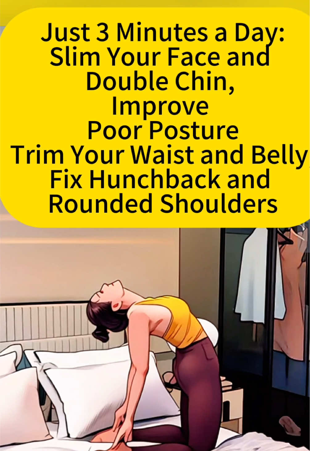 Just 3 Minutes a Day: Slim Face, Double Chin & Posture Fix! #shorts #yoga #posturecorrection #facingslimming #Fitness