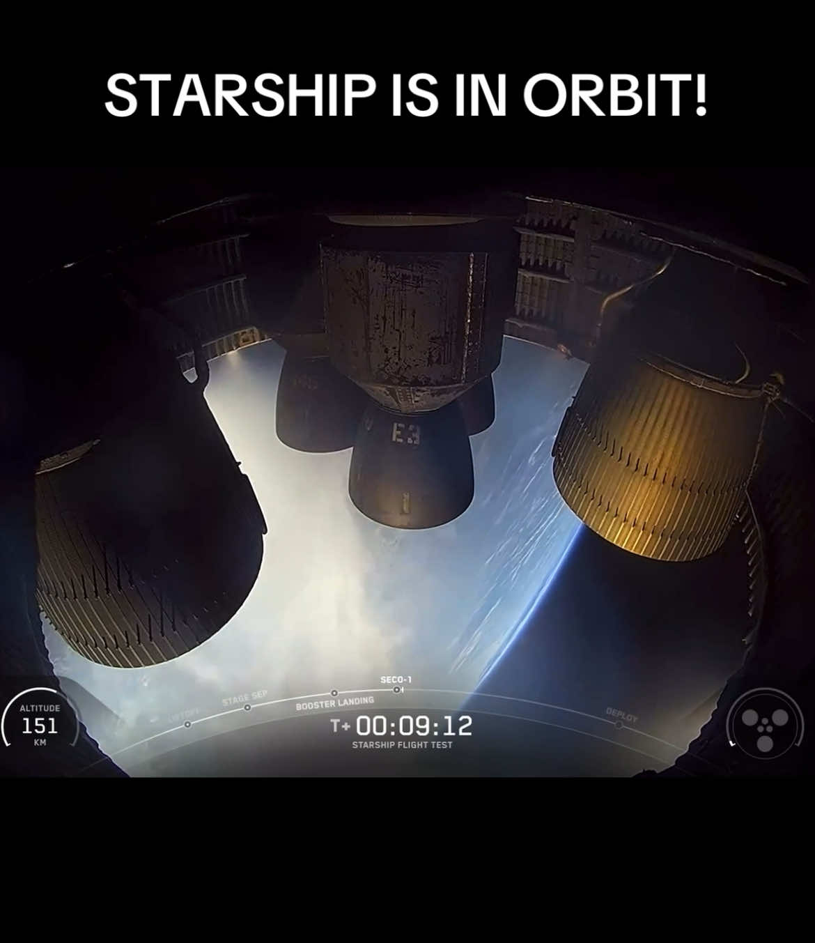 After 2 failures, Ship made it! #space #fyp #news #techtok #rocket #spacex #starship #viral 
