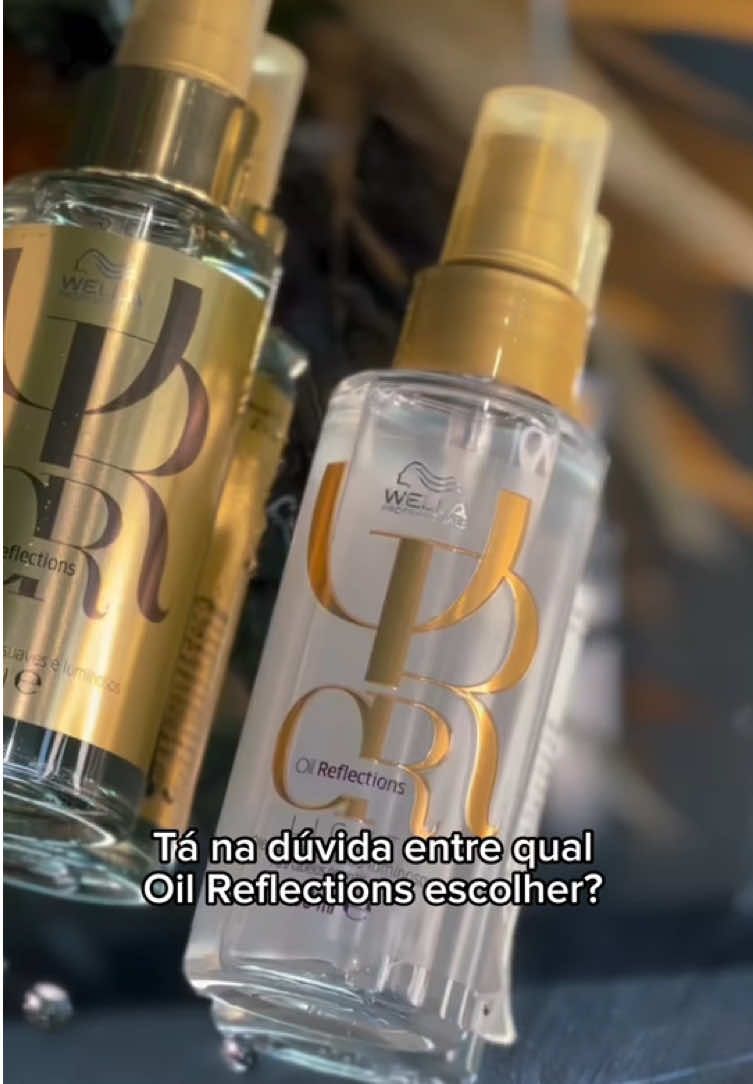 Agora ficou fácil escolher o melhor Oil Reflections para o seu cabelo! #wellaprofessional #oleocapilar #oilreflections 
