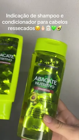 Indicação de shampoo e condicionador para cabelos ressecados😉🥑 #cabelo #autocuidado #viral_video #foryourepage #fyp #haircareroutine #foryour #fypシ゚ #cronogramacapilar #dabelle #dabelleabacatenutritivo #dakbe #nutricao 