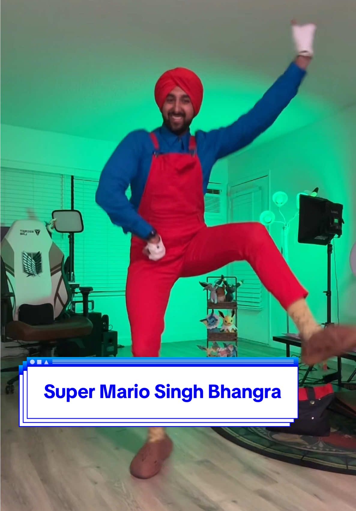 SUPER MARIO SINGH DOING BHANGRA! #mario #supermario #bhangra #punjabi #sikh #southasian #turban #pagh #paag #mariocosplay #supermariocosplay #nintendo #gaming #funny #meme #bhangradance #bhangralovers #bhangraempire #mariosingh #supermariosingh #bruinbhangra