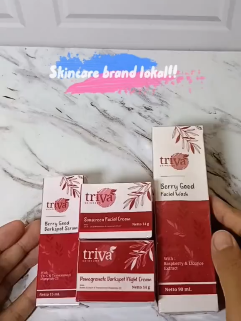 lokalbrand skincare baru yang wajib dicobain😍 #lokalbrand #skincare #trivaskincare  #darkspots #skincarebpom #fypage 