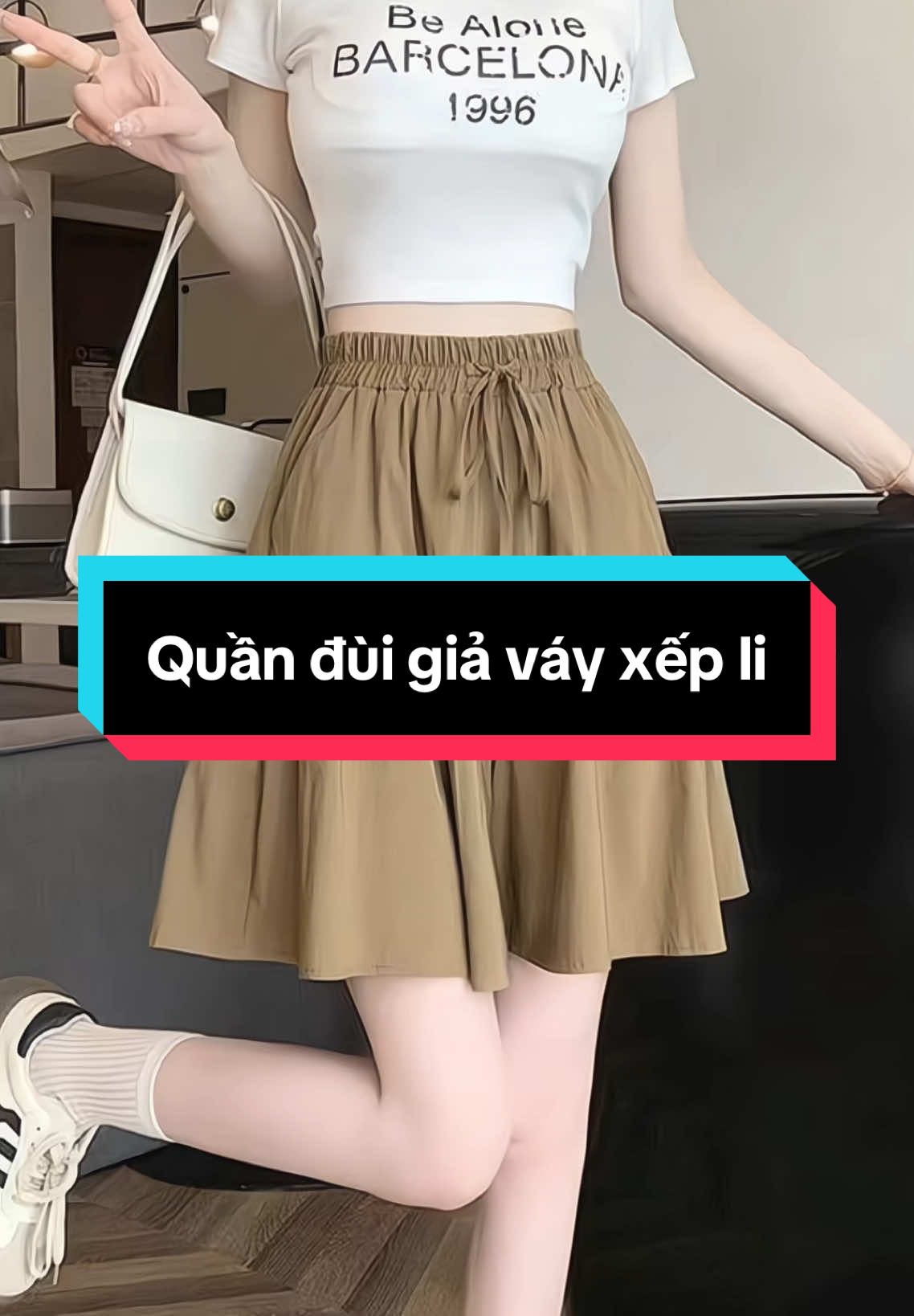 QUẦN ĐÙI GIẢ VÁY XÊP LI #thoitrang #thuyfasion83 #thoitrangnu #viral #xuhuong #quandui #quanduinu #quangiavay 