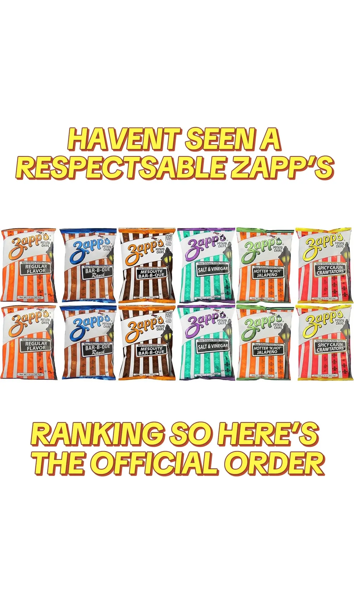 Haven’t seen a respectable rating for Zapp’s kettle cooked chips so I figured I’d drop some knowledge  @Zapp's  #zappschips #rating