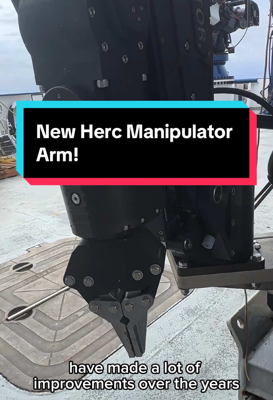 Although remotely operated vehicle #ROVHercules was first deployed more than 20 years ago, each year upgrades of equipment keep the vehicle advancing new technology and functioning at the highest level for exploration. In the 2025 offseason, after decades of seafloor service, the #ROVengineering team replaced Hercules’ right arm with a new model Kraft Predator manipulator. With seven-function control, over 79 inches of reach, and a lift capacity of 500 pounds, this arm sets the team up for science operations for many seasons ahead.