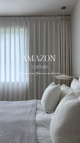 Curtains are officially the best way to elevate a room, the most luxe and completely customizable curtains from @TWOPAGES  Curtain details:  Liz Linen Drape Pleated Hanging header style: Triple Pleat Color: Beige White 1908-1 Liner Type: Unlined, memory shape trained #homedecorideas #tiktokdiy #luxurycurtains #amazonhome #amazonfinds #curtaintrack #twopageshome 