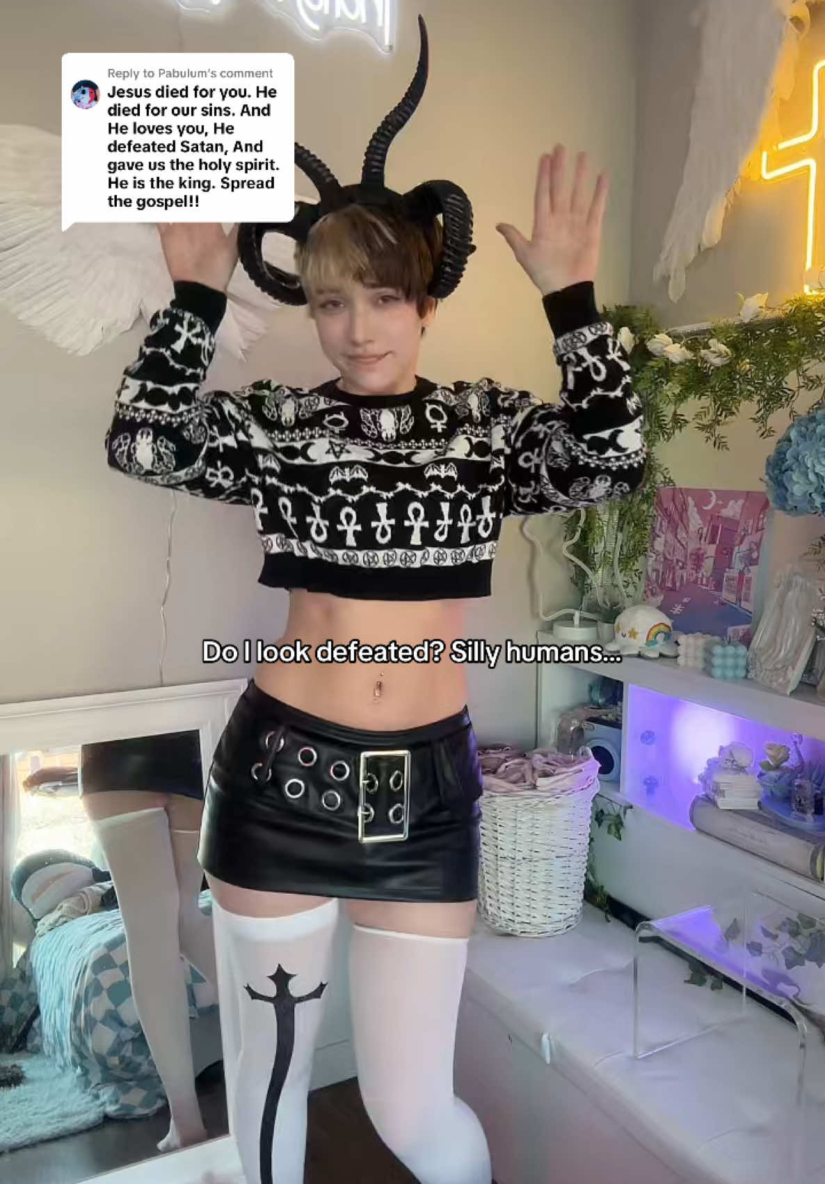Replying to @Pabulum I fear you have activated my trap card 👻 boo! 🤭 #femboy 