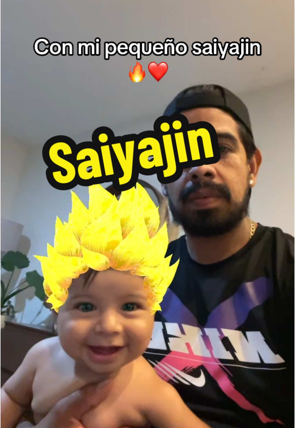 La vida me ha dado un pequeño saiyajin 🔥 #papá #paternidad #papápresente #mibebé #minene #mibebito #mihijo #cosasdepapás #vidadepapá #goku #saiyajin #dragonball 