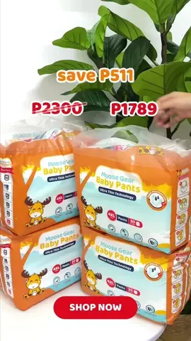 For only P1,789, may 120 pcs ka na ng 4XL Pants Diapers, Mommy! 🌟 Kaya ano pang hinihintay mo? I-check out mo na 'yan! 😎 #MooseGearBaby #TrustedByParentsLovedByBabies #moosegearbabyph #moosegearbabydiapers 