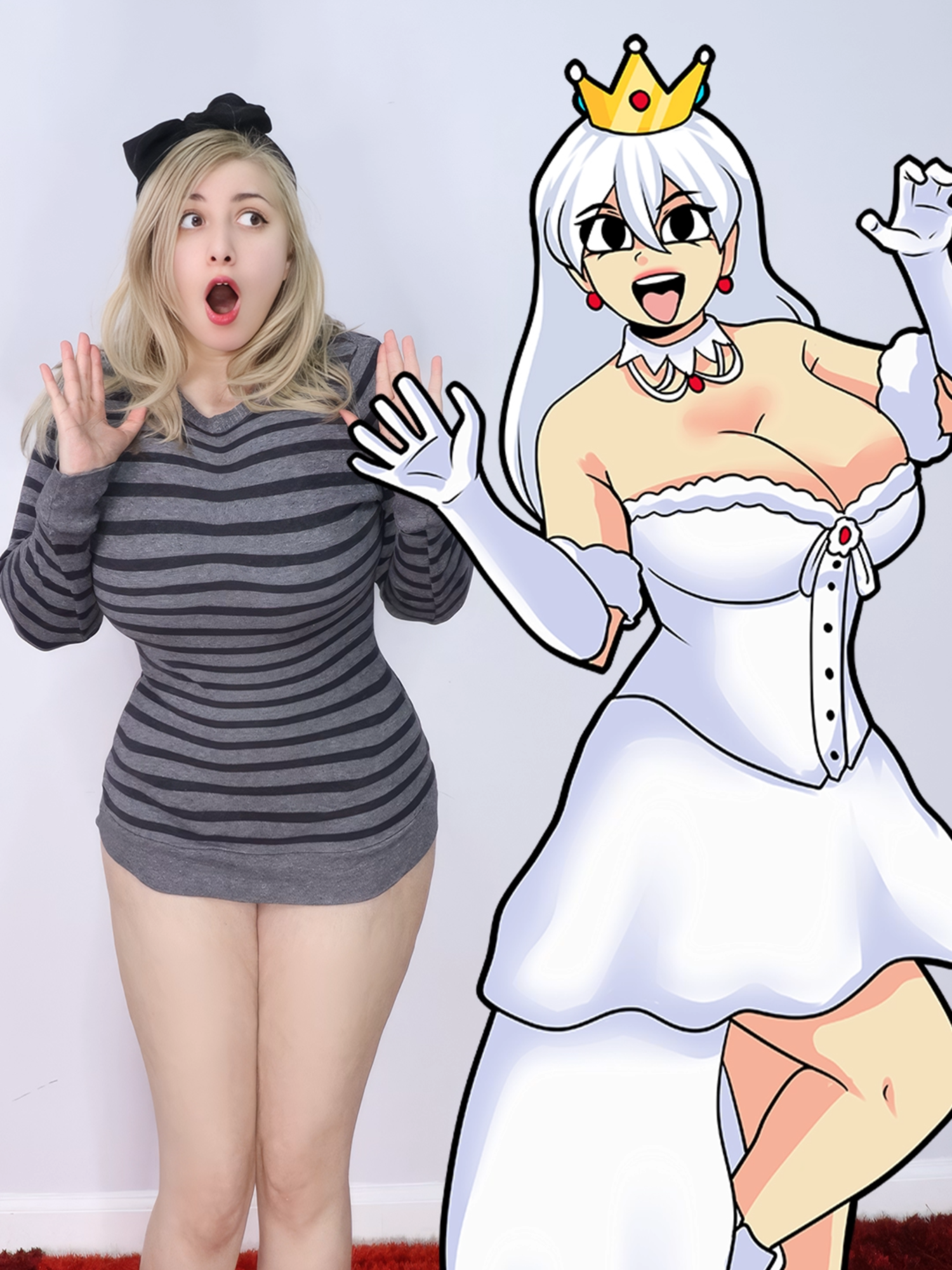 REINA BOO CORSET 2D VS 3D 👻 #COSPLAY #JocyCosplay