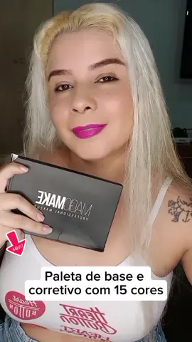 Paleta de base e corretivos com 15 cores #corretivo #base #makeup #vendastiktok #tiktokshop 