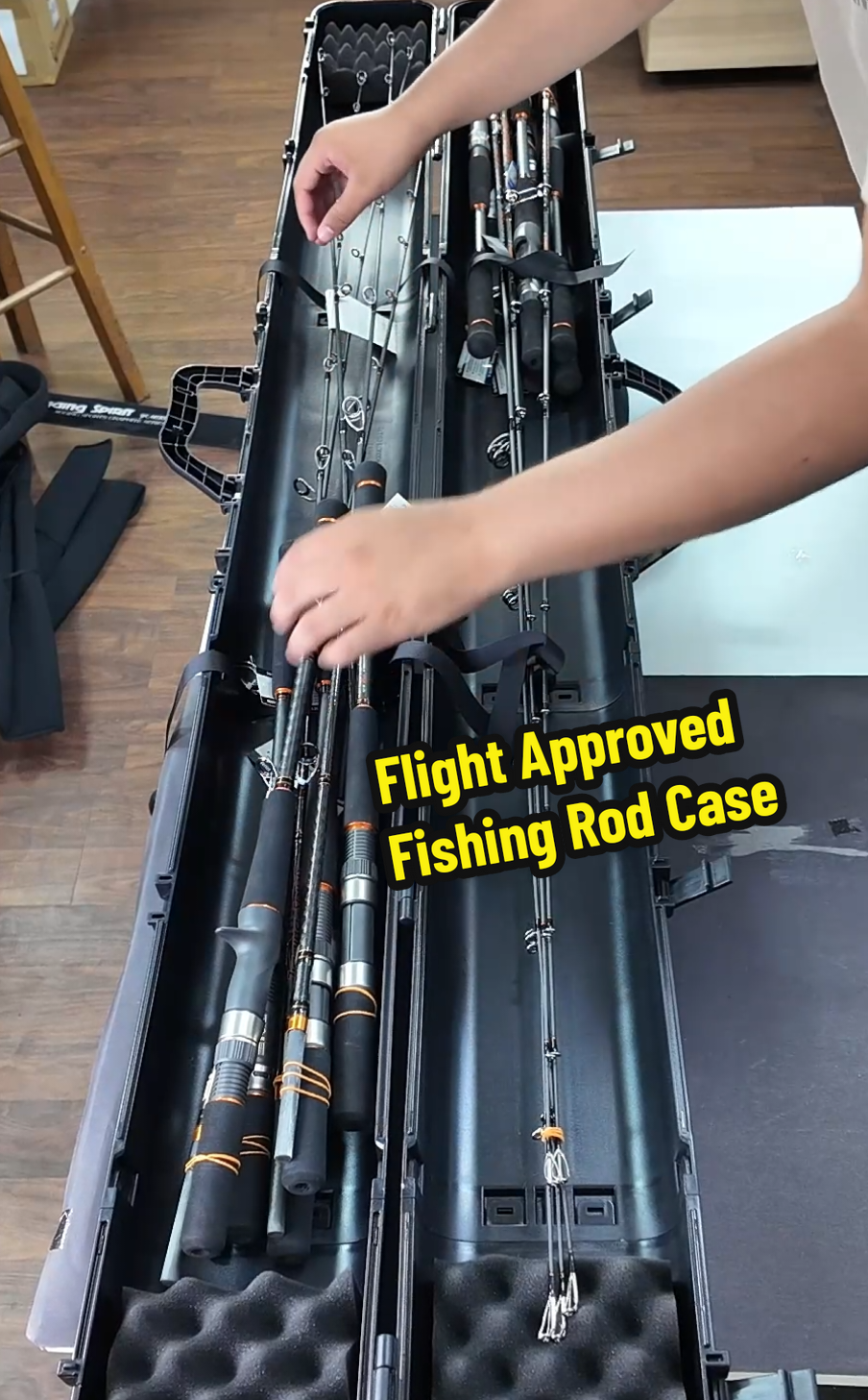 Travel smart and protect your gear with the WEFOX WAX-2009 Hard Rod Case! This flight check-in approved rod case now reveals its interior: 4 padded foam inserts secure your rods against shock, while internal tying straps keep them snug. In our latest video, we demo fitting an amazing 10 fishing rods with space still left for more! Your rods deserve this level of protection.
 
 Terbang dengan bijak dan lindungi peralatan anda dengan WEFOX WAX-2009 Hard Rod Case! Kes joran keras yang diluluskan untuk daftar masuk penerbangan ini kini menunjukkan bahagian dalamnya: 4 lapis busa pelindung mengamankan joran pancing anda daripada hentakan, manakala tali pengikat dalam memastikan ia terikat kemas. Dalam video terbaru kami, kami tunjuk bagaimana kami memuatkan 10 joran mancing dan masih ada ruang lagi! Joran anda layak mendapat perlindungan tahap ini
 
 #WEFOXFishing #WEFOXMalaysia #RodCase #FlightApproved #RodProtection #TravelFishing