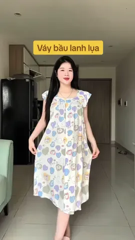 Váy bầu chất lanh lụa cứu tinh cho mùa hè nóng bức#vaybauxinh #vaybau #mẹbầu #dambaudep #hellobanhgao 