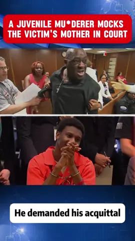 A teenage mu*derer laughed at the victim's mother in court.#news #breakingnews #foryou #fyp #police #crime 