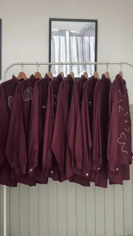 Kemeja Maroon edition ✨#fyp #viralvideos #kemejabordir #kemejaformal #maroon #kemejawanita #corduroy 