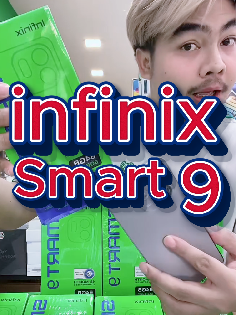 Infinix SMART9   สมาร์ทโฟนดีไซน์สวยราคาประหยัด เหมาะกับสายที่ชอบใช้งานทั่วไปสามารถเพลิดเพลินไปกับการใช้งานพร้อมประสบการณ์การรับชมที่ดีเยี่ยมในราคาเบาๆ เเละมาพร้อมกับแบตเตอรรี่ใหญ่จุใจ  ใช้งานได้ยาวนานต่อเนื่องได้ตลอดทั้งวัน #มือถือ #มือถือราคาดี #นินจาโอม #สมาร์ทโฟน