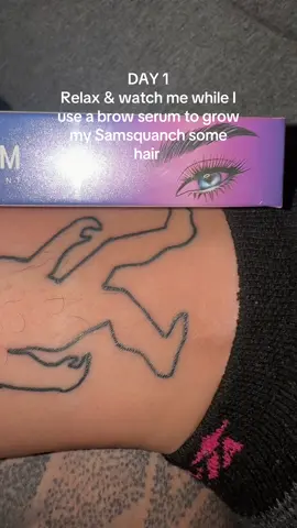 Day one of using a brow serum to grow my Samsquanch some hair! Do you think it’ll work?? #tattoo #tattoos #tattooideas #tattootiktok #mom #tattedup #tattedmom #momswithtattoos #fyp #hair #hairgrowthtips #hairgrowthjourney #journey 