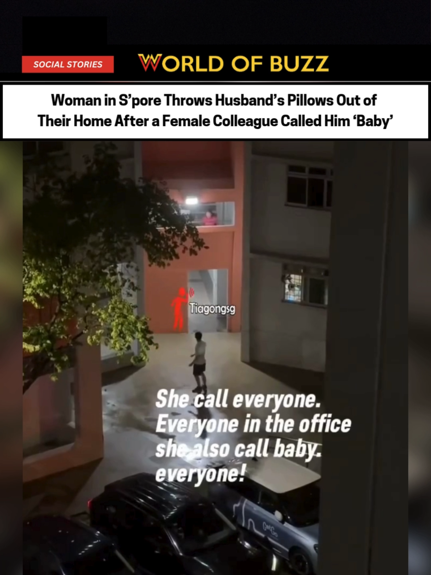 Every wife on the block is going to start asking their husband about their colleagues after this.😂 🎥: Tiagong_sg via Instagram #sg #couple #husbandwife #fight #quarrel #colleagues #baby #throw#pillow#worldofbuzz #wob #wobnews #ti̇ktok #tiktokviral #viralvideo