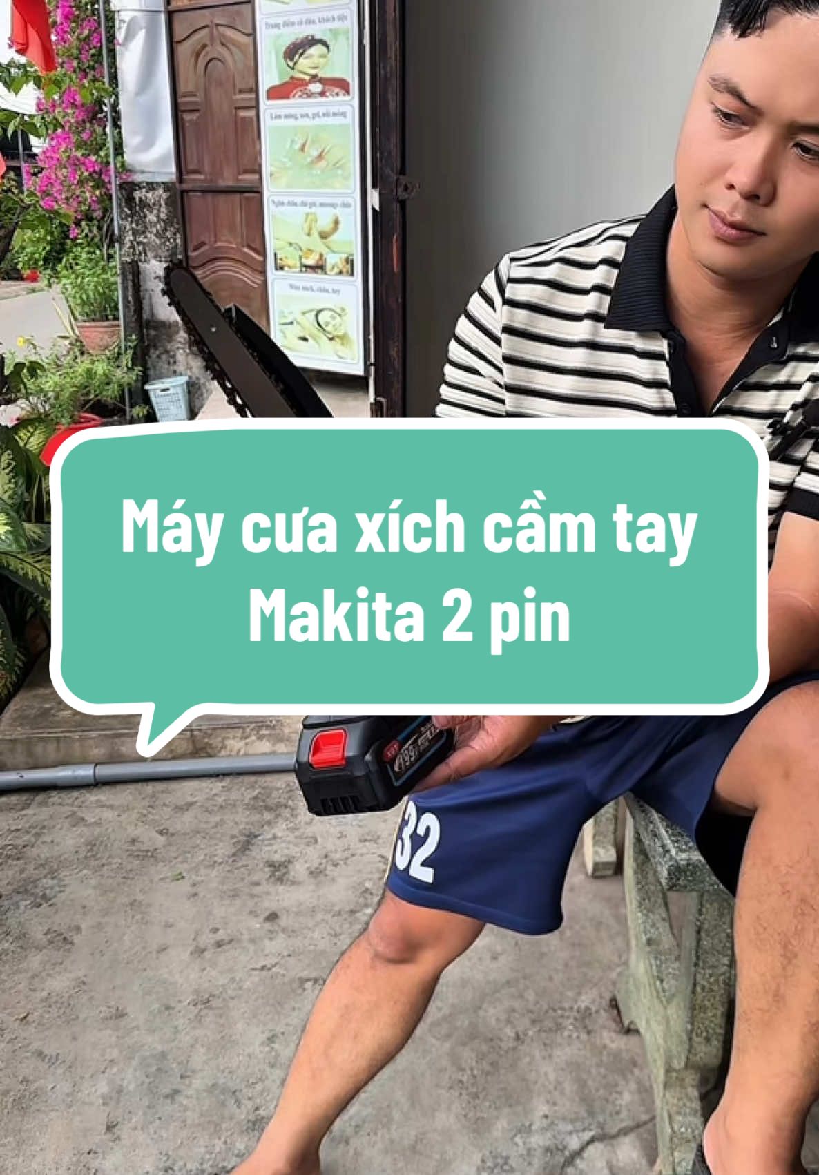 Máy cưa xích cầm tay Makita 2 pin #maycuaxich #maycuacamtay #maycuaxichpin 