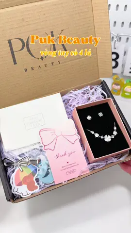 Cả set chứ tới 1.0.0 🌿 mà xinh xỉuuu #trangsuc #phukien #vongtay #vongtayco4la #hoatai #setquatang #quatangbangai #xuhuong #viral #unboxing #gocnhounbox 