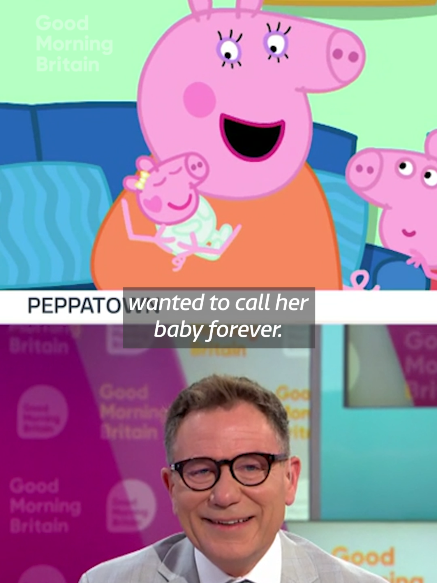 Daddy Pig gets emotional as he shows off his new arrival, Evie Pig! #EviePig #PeppaPig #DaddyPig #GMB