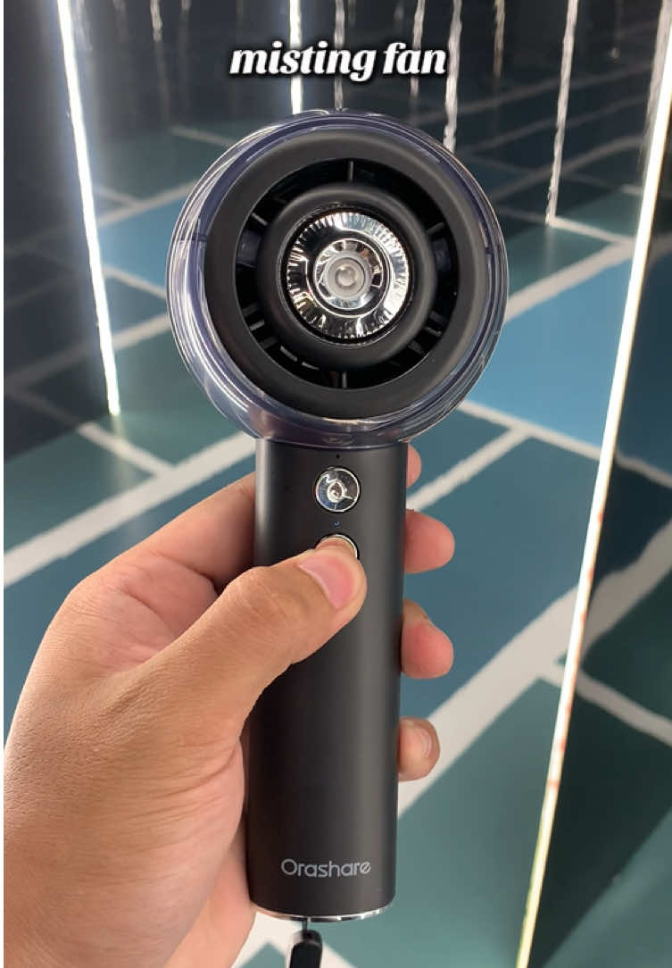 Orashare Mist Fan 🖤 #mistfan #handheldfan #turbofan #minifan #orashare 