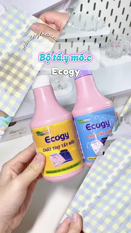 Bộ tẩy mốc hỗ trợ làm sạch vết ố vàng, thâm kim, vết mốc lâu ngày trên quần, áo, ga giường, gối,…#xuhuong #tiktok #unboxing #unboxcunganan #botaymocsieusach #ecogy 
