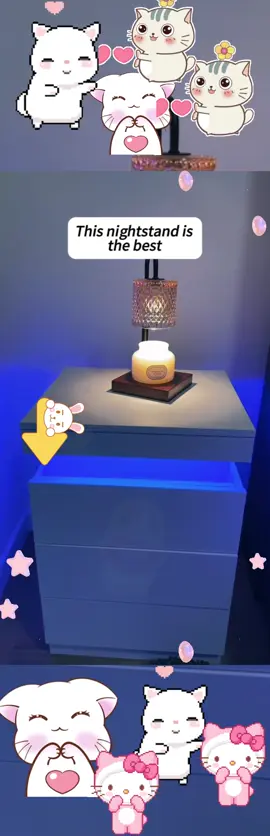 LED Nightstand Tour #lednightstand #nightstand #led #modem #tvstand #dresser #RoomTour #nightstandtour #tour #roomdecor #fyp #fypシ#tiktokshop 