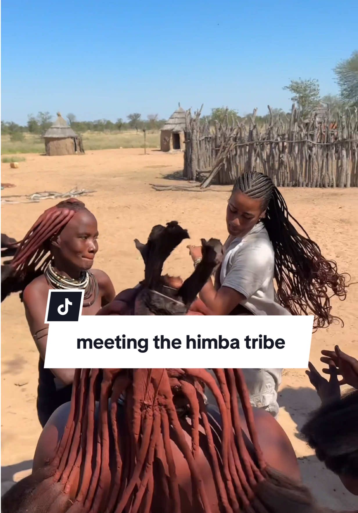should I take the invite and go stay with them for a few days? It’s Day 4 of my road trip of namibia and today I visited the Himba Tribe. A tribe that has kept its culture and traditions strong despite the evolving world around them. They’re geographically close to so many other resources, but they choose to live in their village and be self sufficient with their livestock and land. 🙌 After hearing about the himba tribe a few years back, their culture has fascinated me - so being able to speak with them more (through a translator) about their day to day life and cultural traditions & ceremonies was so fascinating.  Places/people that keep their original culture strong are so admirable to me. There’s so beauty about that - about being proud of your culture. 🤩 I can’t wait to explore more of this beautiful country… wish me luck! 🇳🇦🤩 #solotravel #namibia #roadtrip #africa #himba #himbatribe #safari | [hosted trip]