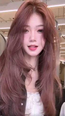สีน้ำตาลชมพูสวยเกินเบอร์มาก #ไอเดียทรงผม #ทรงผมสวยๆ #ทรงผมสาวจีน #ทรงผม 