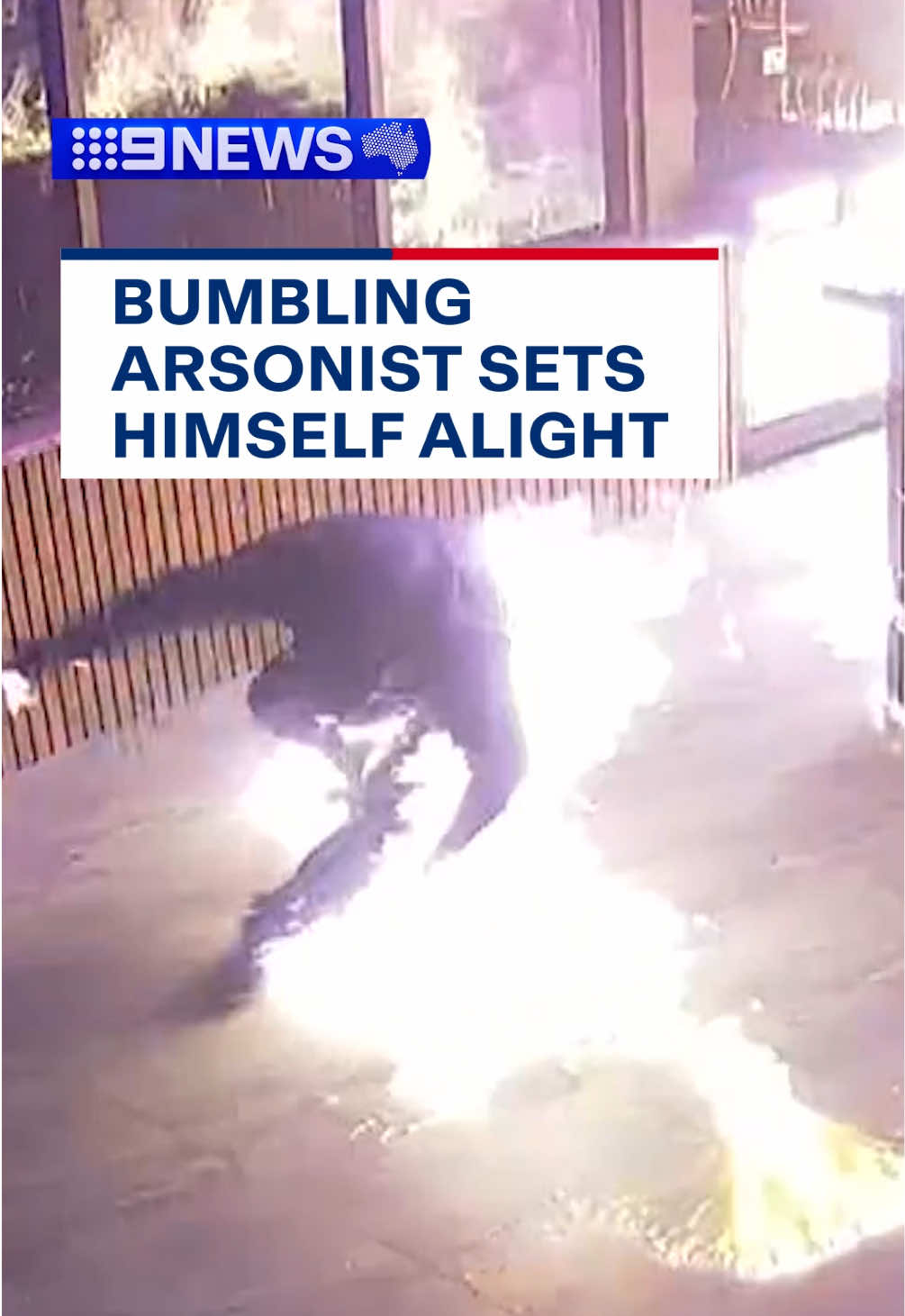 Police are hoping these clear shots of the arsonist's face will prompt someone to come forward and identify him. #9News #arson #crime #fail 