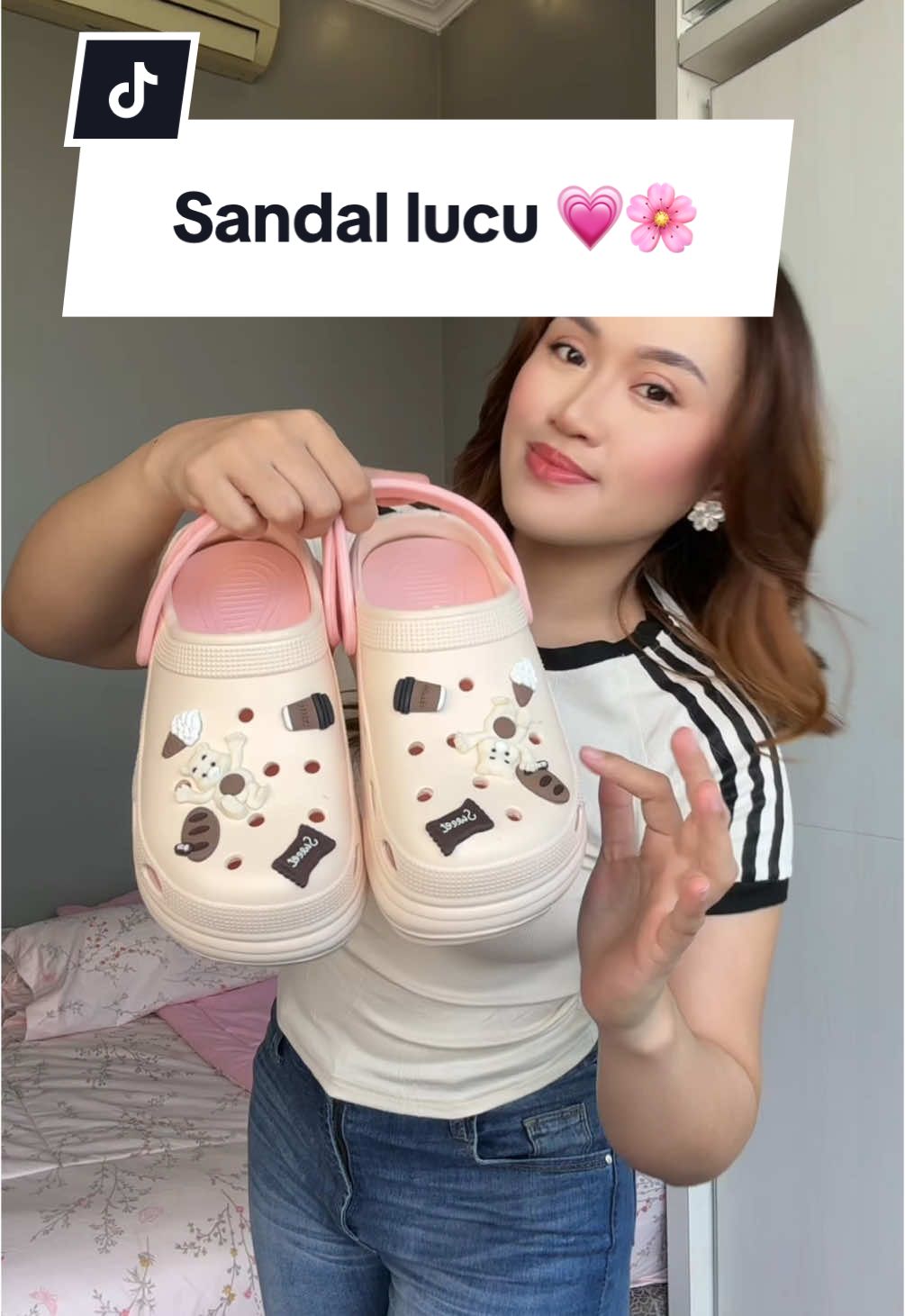 cantik banget warna pinknya🌸💗🌷 #sandalwanita #sandalbaim #rekomendasisandallucu #sandaljibbitz 