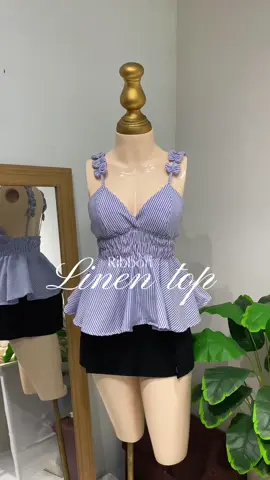 #ribbontop #smockedtop #linen #peplum #TikTokFashion #trendyfits #foryou 